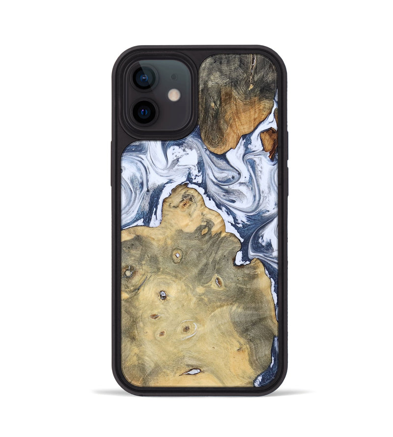 iPhone 12 Wood Phone Case - Kellen (Blue, 781799)