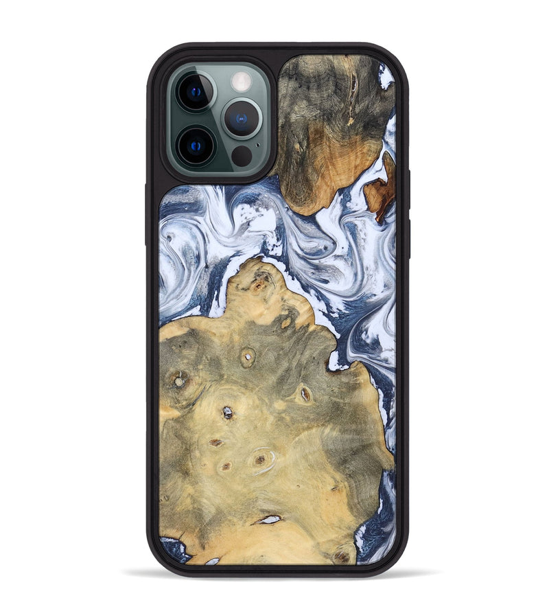 iPhone 12 Pro Max Wood Phone Case - Kellen (Blue, 781799)