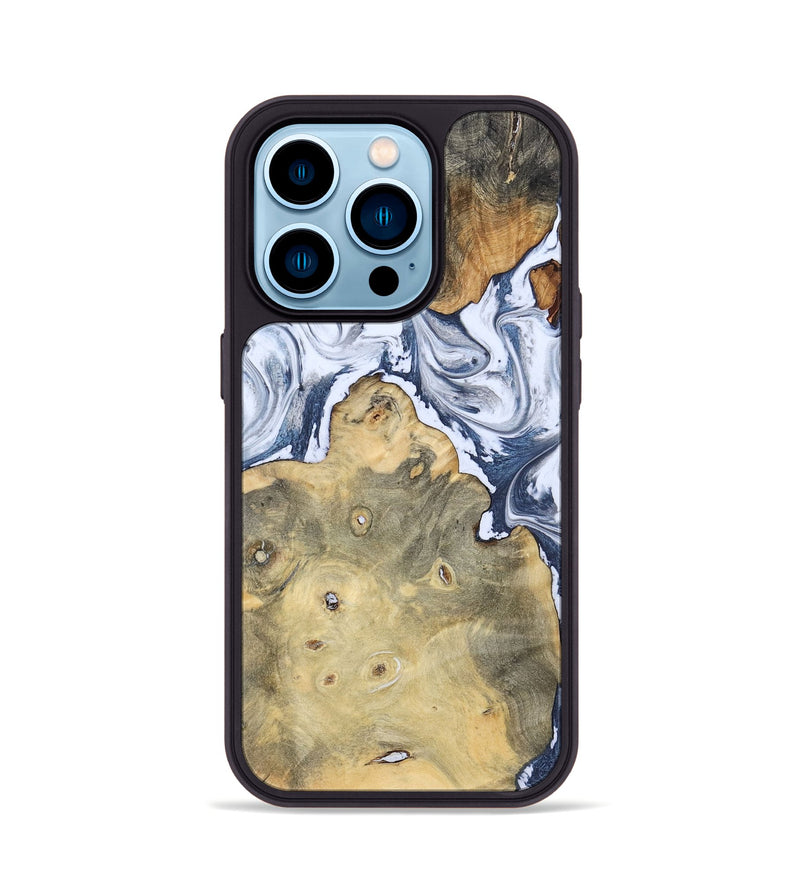 iPhone 14 Pro Wood Phone Case - Kellen (Blue, 781799)