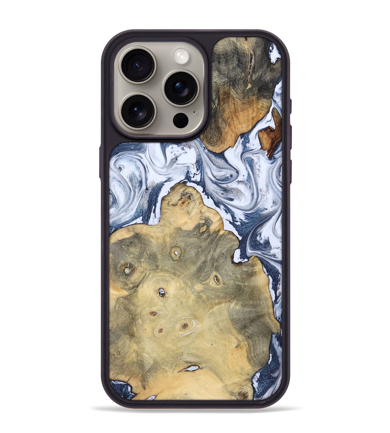 iPhone 15 Pro Max Wood Phone Case - Kellen (Blue, 781799)