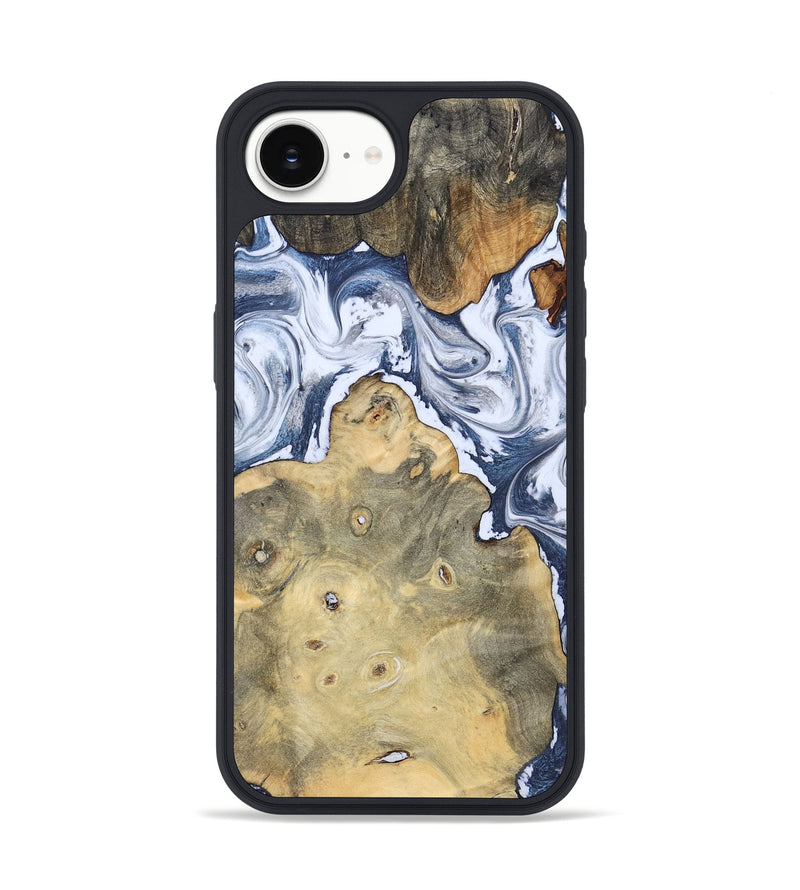 iPhone 16e Wood Phone Case - Kellen (Blue, 781799)