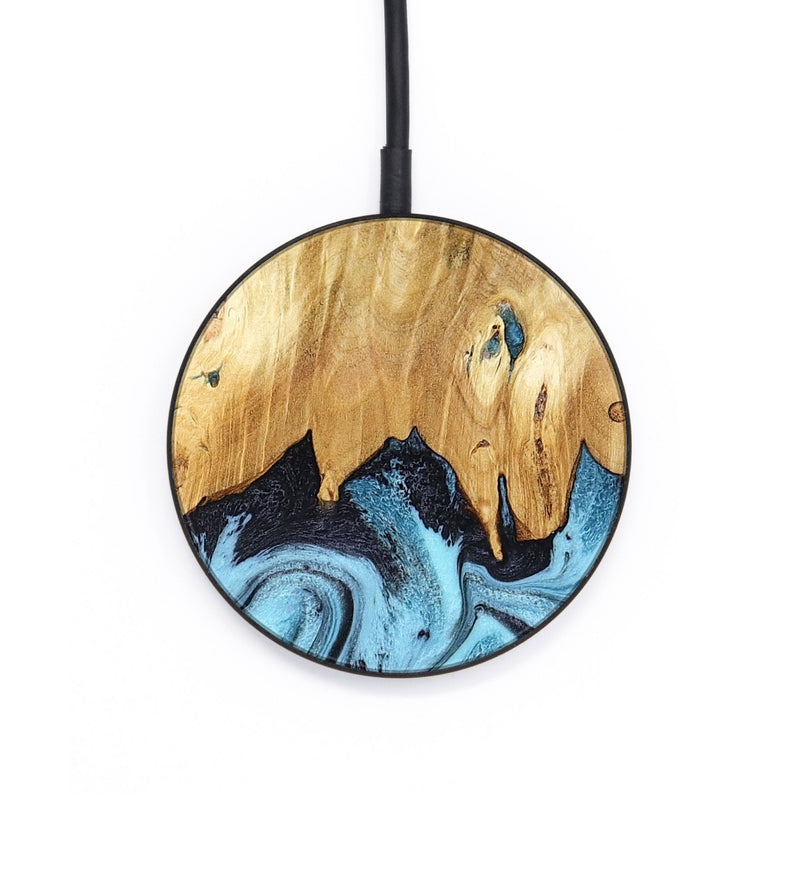 Circle Wood Wireless Charger - Micah (Blue, 781804)