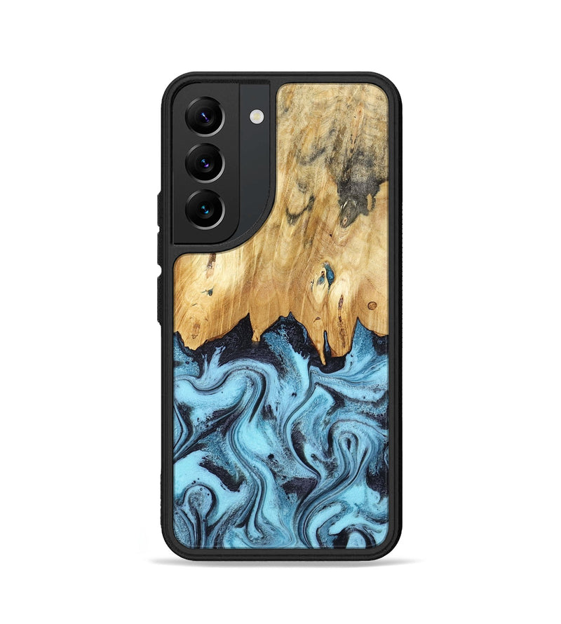 Galaxy S22 Wood Phone Case - Micah (Blue, 781804)