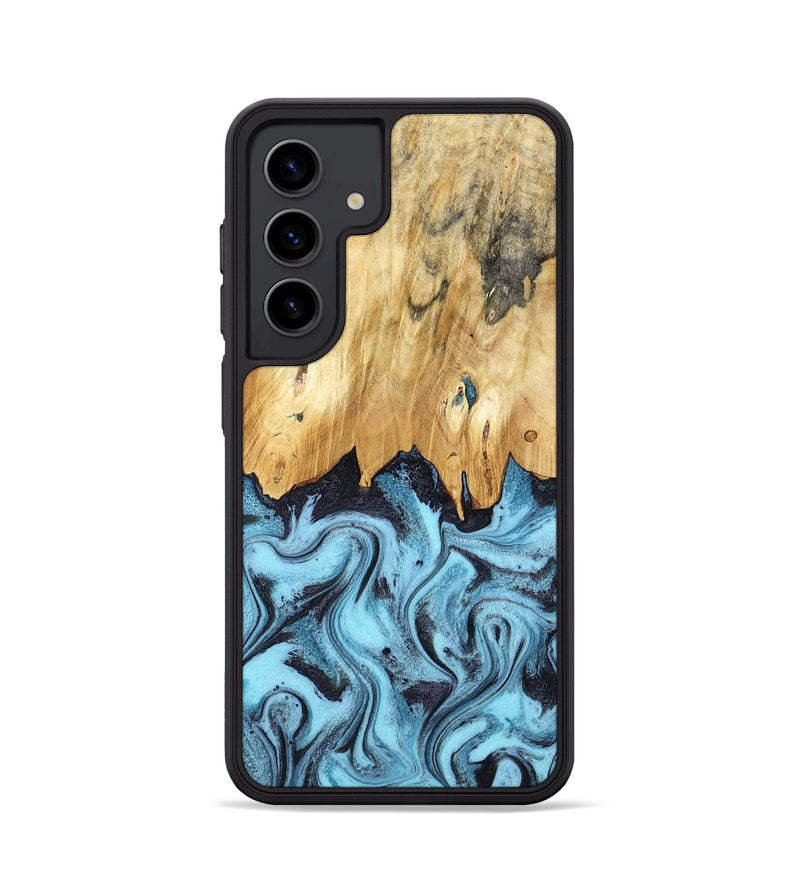 Galaxy S24 Wood Phone Case - Micah (Blue, 781804)