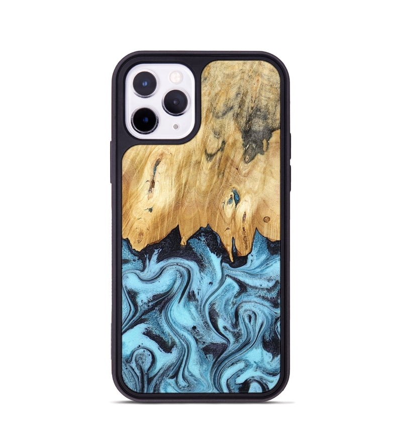 iPhone 11 Pro Wood Phone Case - Micah (Blue, 781804)