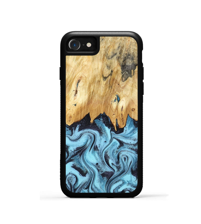 iPhone SE Wood Phone Case - Micah (Blue, 781804)