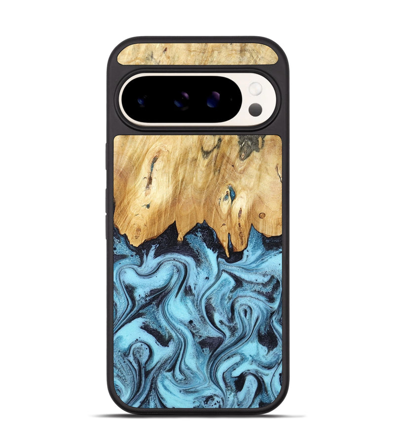 Pixel 9 Wood Phone Case - Micah (Blue, 781804)