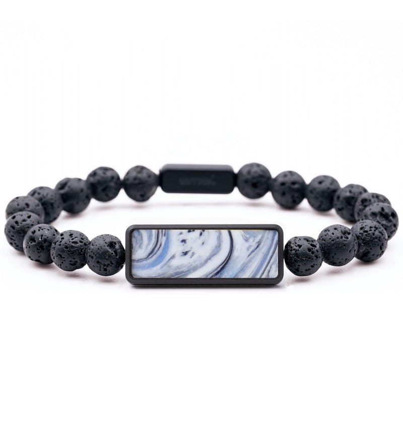 Lava Bead ResinArt Bracelet - Vicky (Blue, 782093)