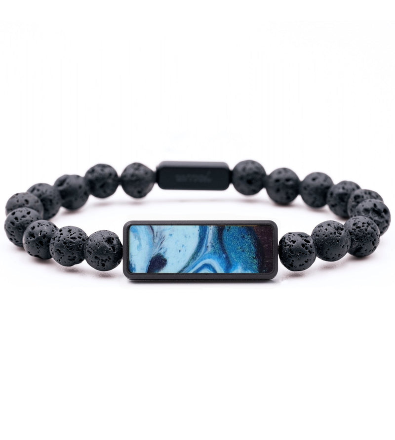 Lava Bead ResinArt Bracelet - Summer (Blue, 782094)