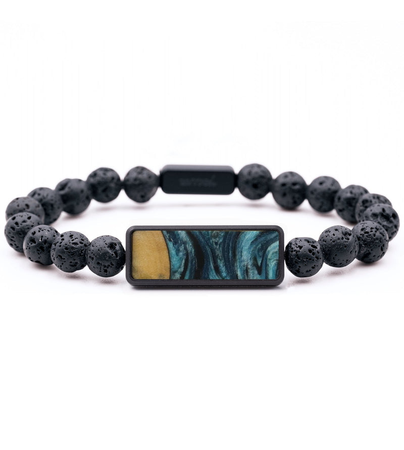 Lava Bead ResinArt Bracelet - Carlton (Blue, 782095)
