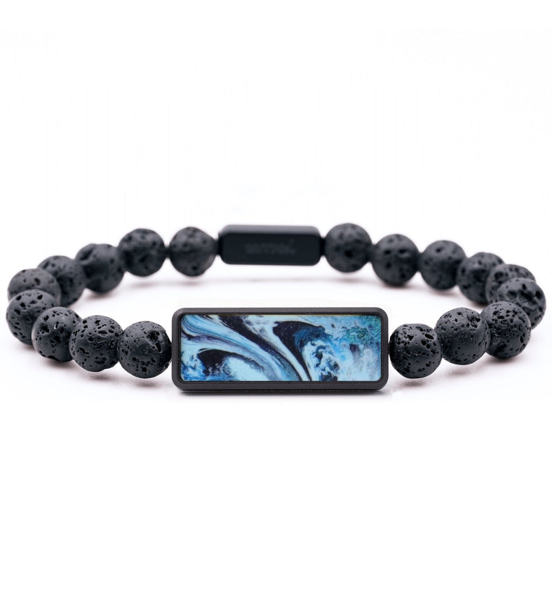 Lava Bead ResinArt Bracelet - Vonda (Blue, 782122)