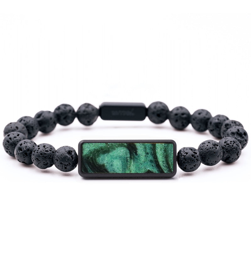 Lava Bead ResinArt Bracelet - Phoenix (Green, 782134)