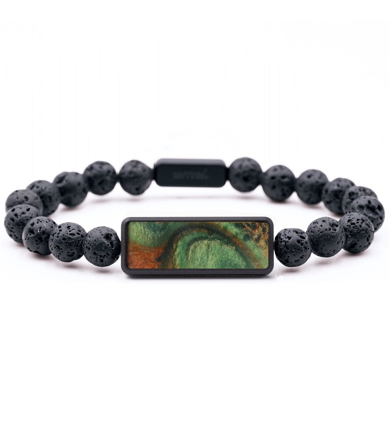 Lava Bead ResinArt Bracelet - Everlee (Green, 782135)