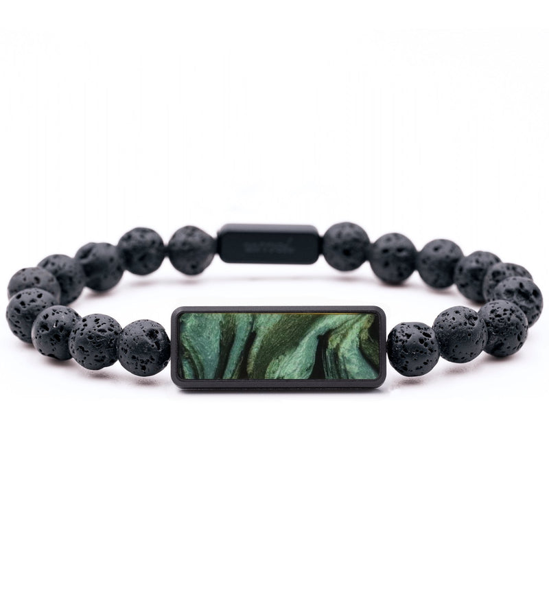 Lava Bead ResinArt Bracelet - Adelaide (Green, 782146)