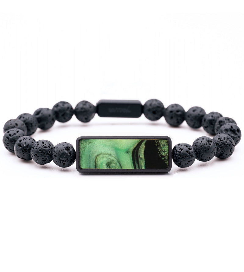 Lava Bead ResinArt Bracelet - Ayden (Green, 782160)