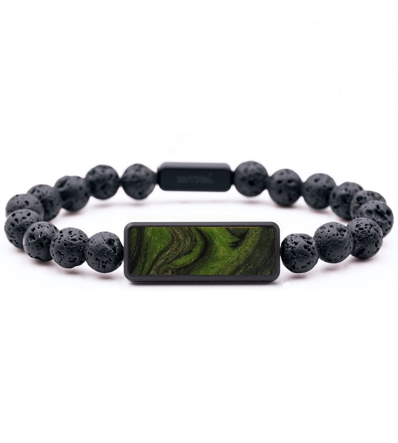 Lava Bead ResinArt Bracelet - Armando (Green, 782162)