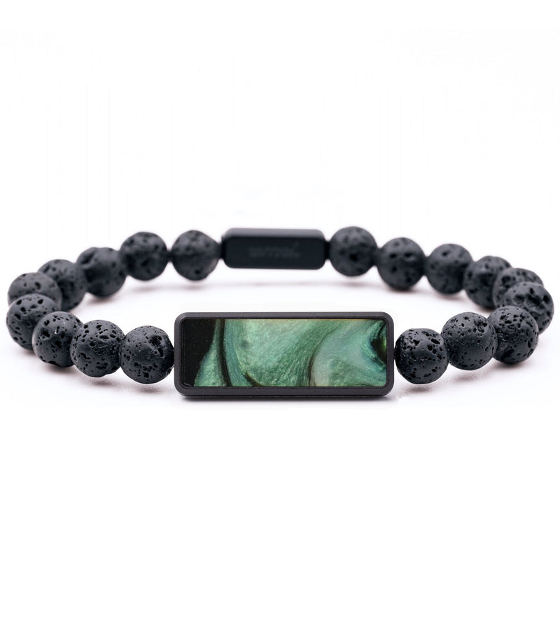 Lava Bead ResinArt Bracelet - Bryan (Green, 782163)