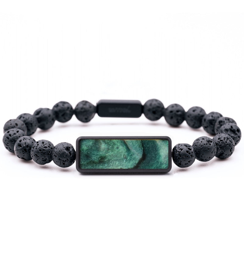 Lava Bead ResinArt Bracelet - Killian (Green, 782166)