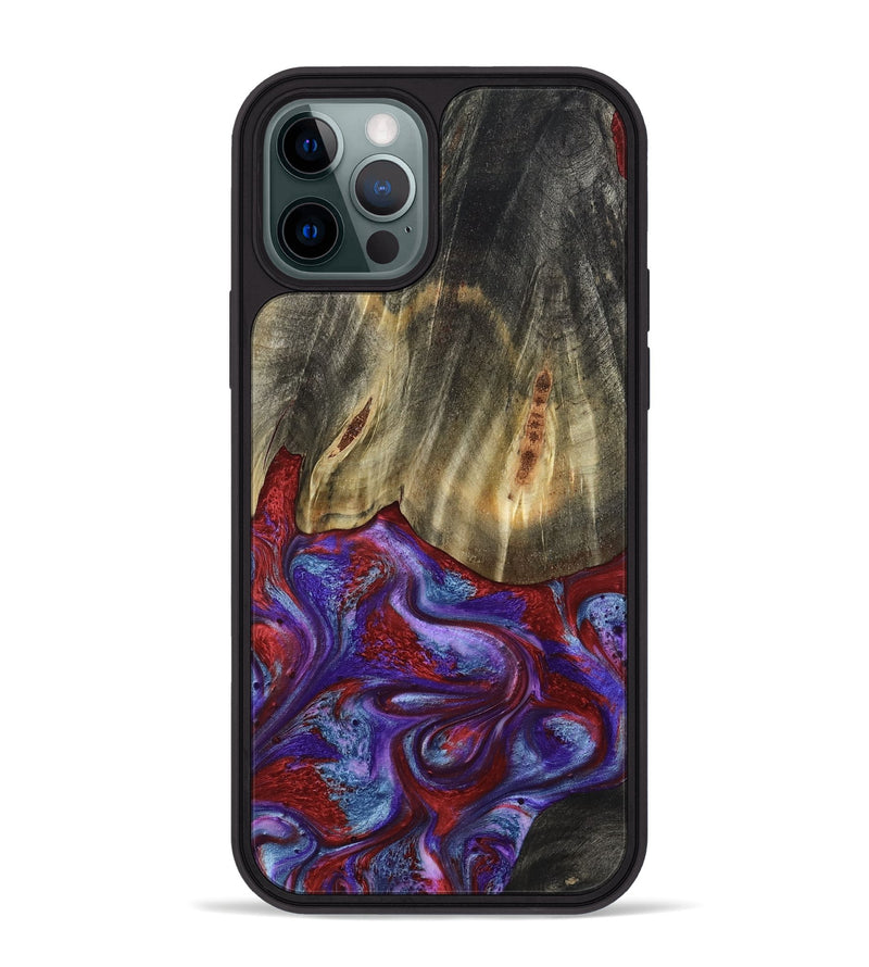 iPhone 12 Pro Max Wood Phone Case - Moriah (Red, 782197)