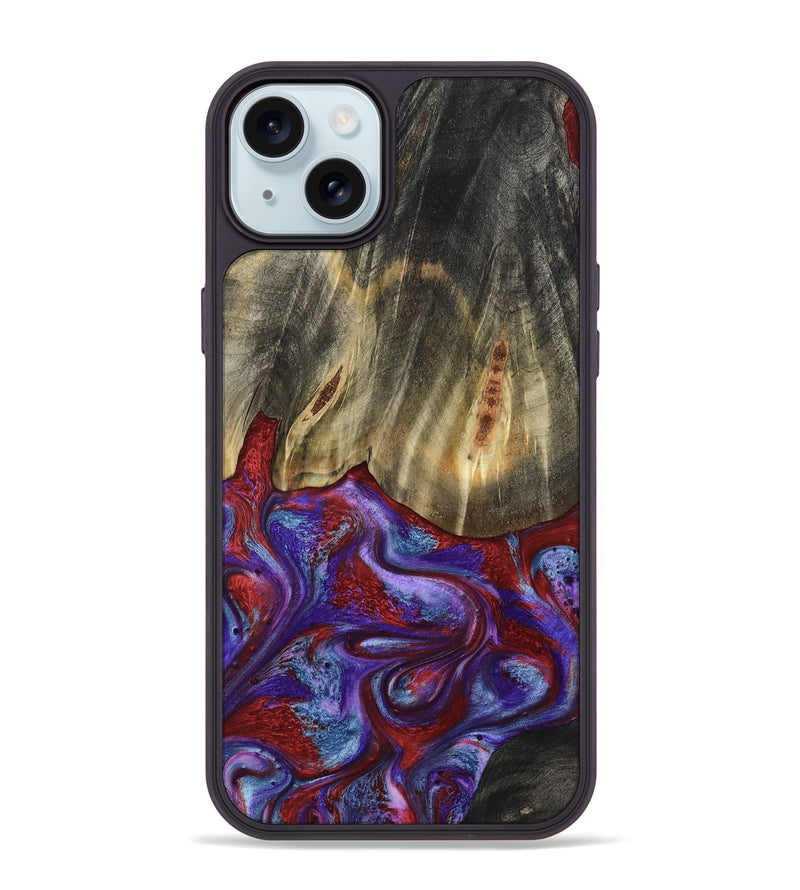 iPhone 15 Plus Wood Phone Case - Moriah (Red, 782197)