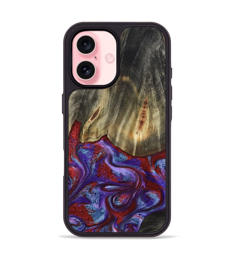 iPhone 16 Wood Phone Case - Moriah (Red, 782197)