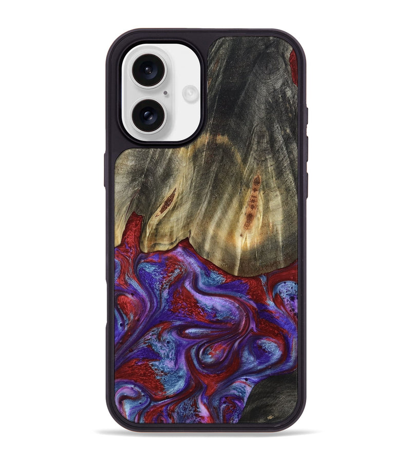 iPhone 16 Plus Wood Phone Case - Moriah (Red, 782197)