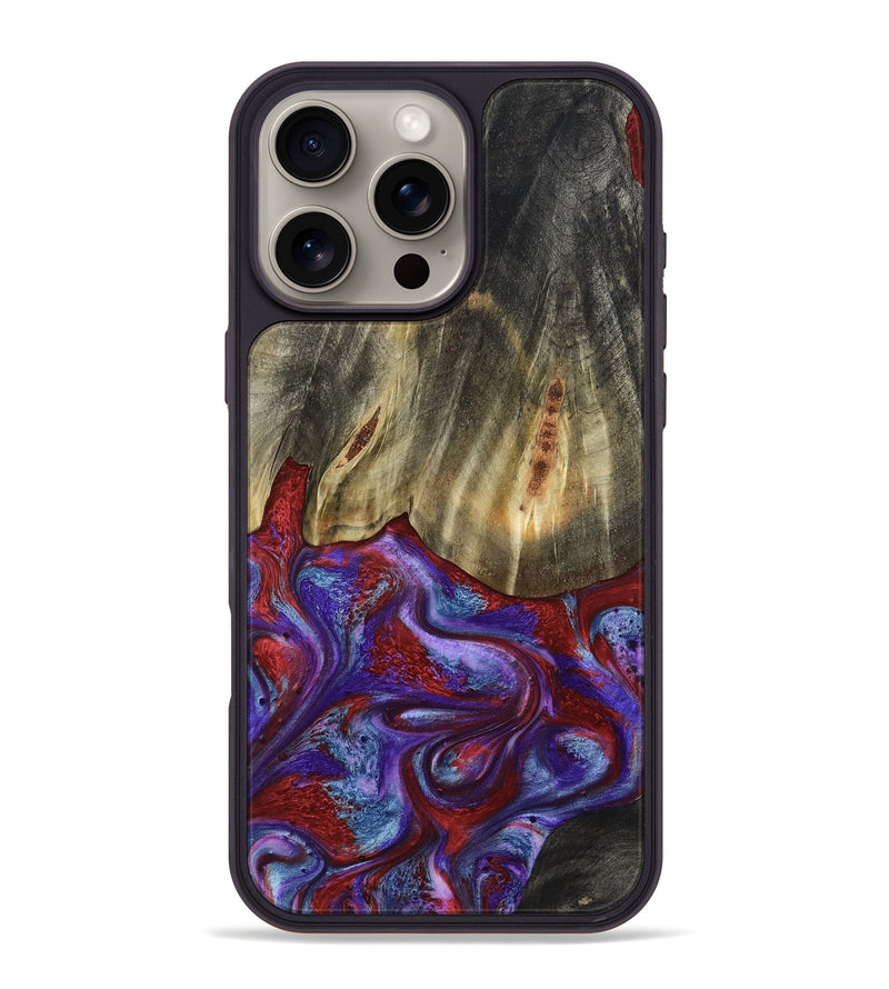 iPhone 16 Pro Max Wood Phone Case - Moriah (Red, 782197)