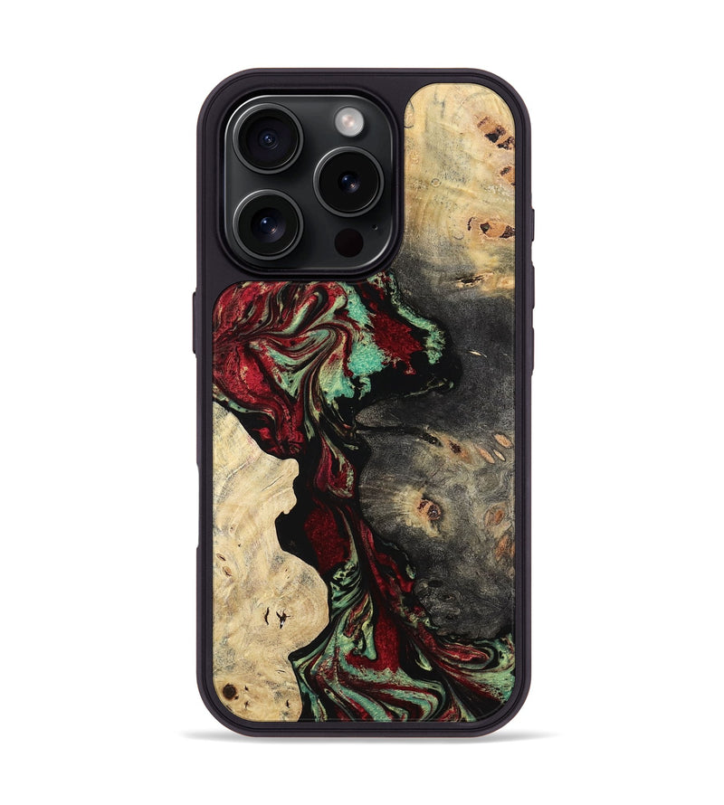iPhone 16 Pro Wood Phone Case - Iyanna (Red, 782198)