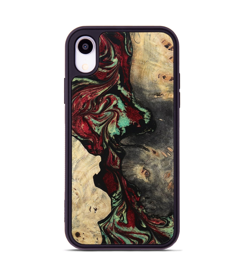 iPhone Xr Wood Phone Case - Iyanna (Red, 782198)