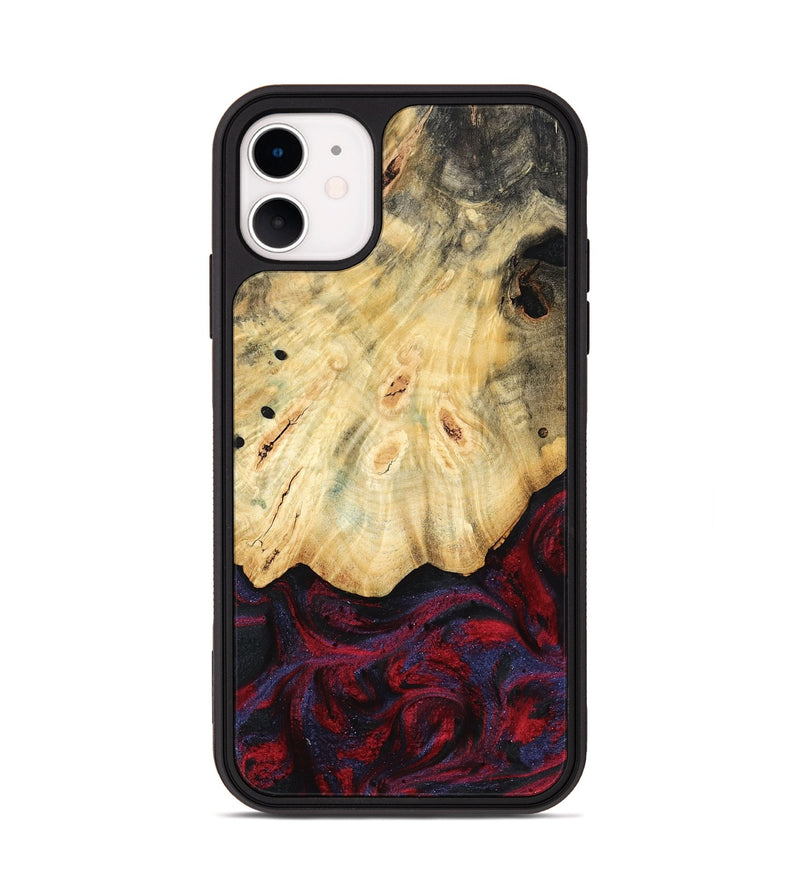 iPhone 11 Wood Phone Case - Zackary (Red, 782201)
