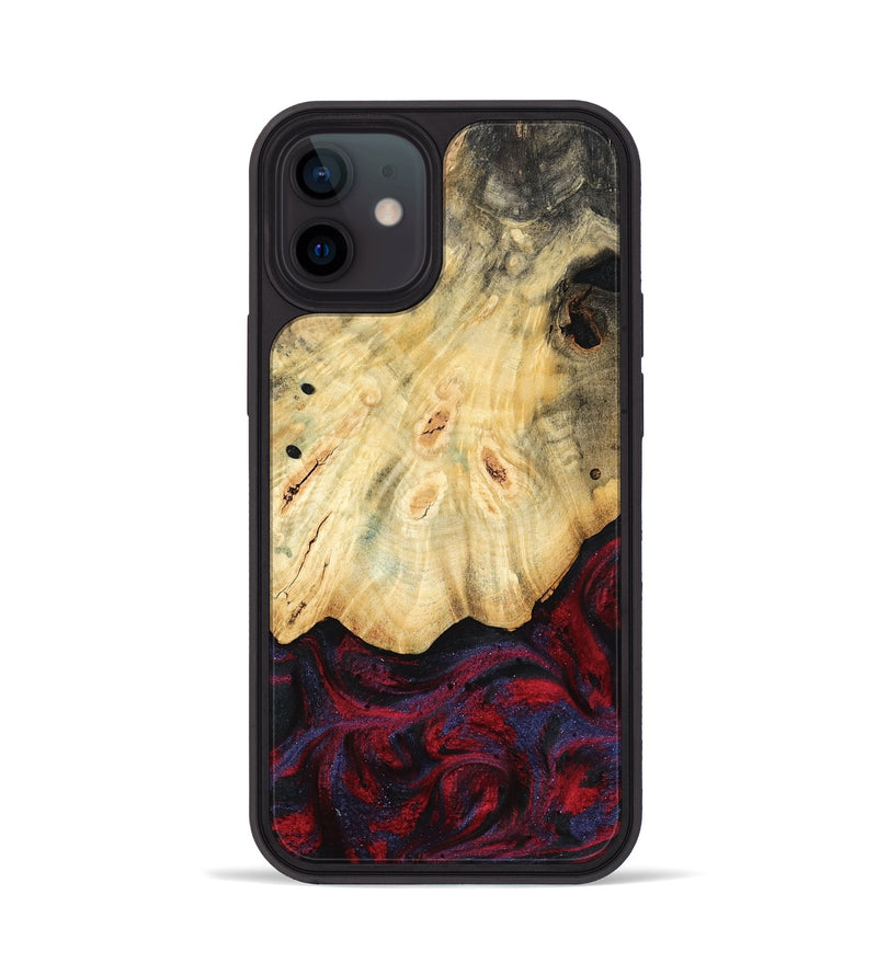 iPhone 12 Wood Phone Case - Zackary (Red, 782201)