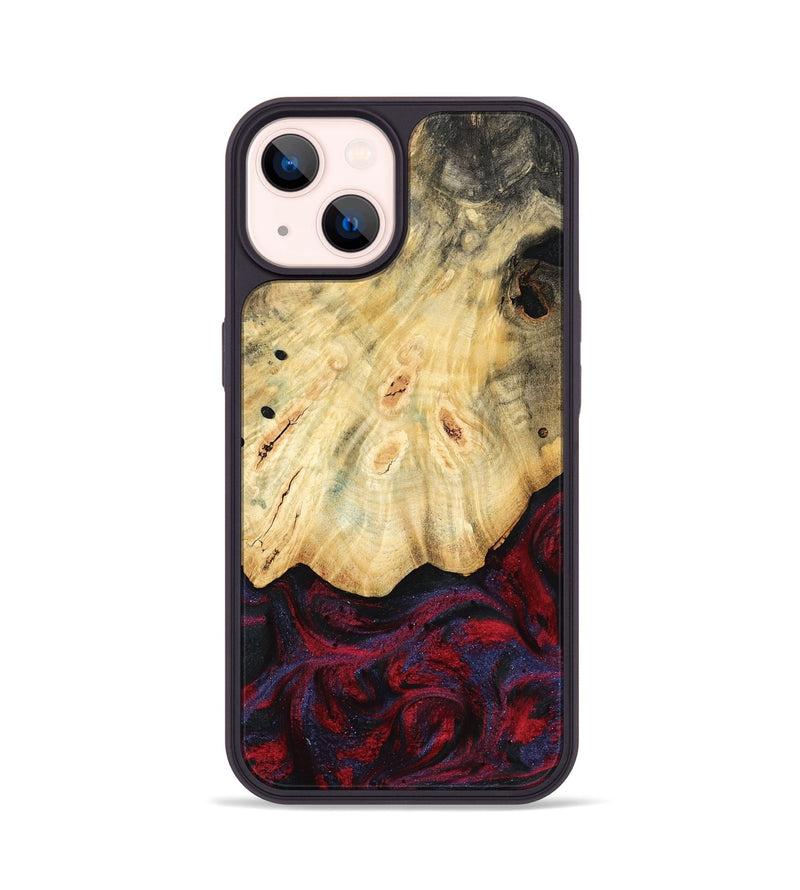 iPhone 14 Wood Phone Case - Zackary (Red, 782201)