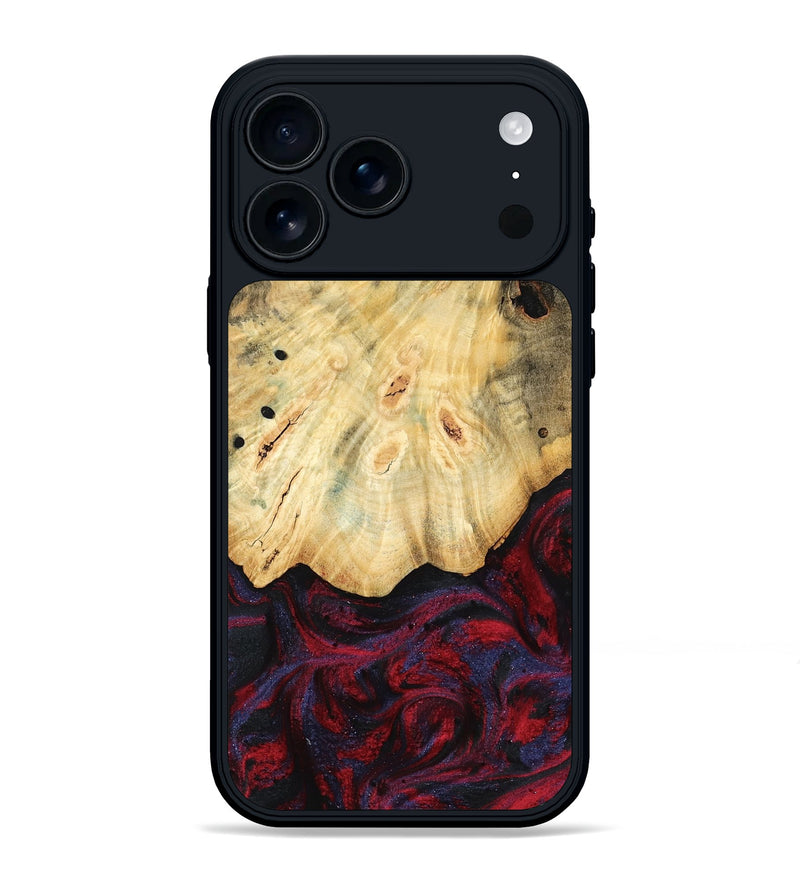 iPhone 17 Pro Max Wood Phone Case - Zackary (Red, 782201)