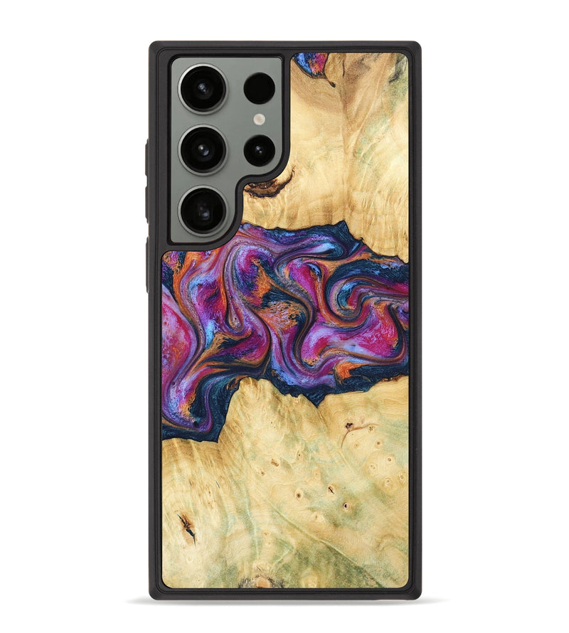 Galaxy S23 Ultra Wood Phone Case - Melodie (Blue, 782209)