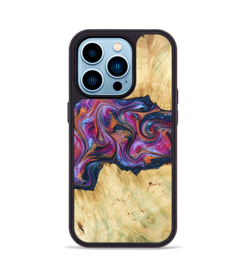 iPhone 14 Pro Wood Phone Case - Melodie (Blue, 782209)