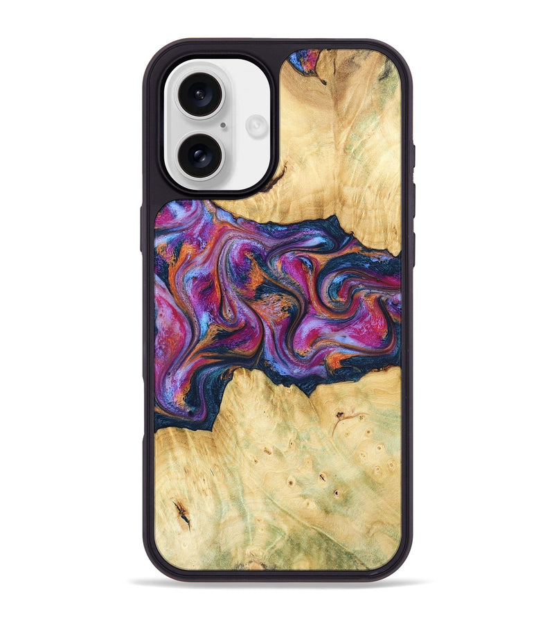 iPhone 16 Plus Wood Phone Case - Melodie (Blue, 782209)