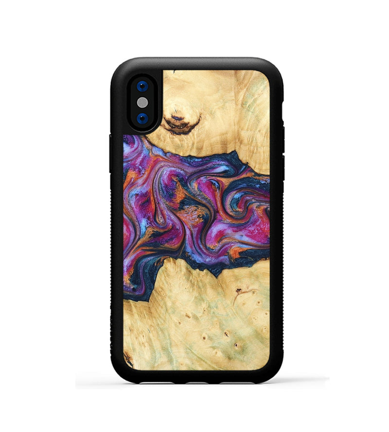 iPhone Xs Wood Phone Case - Melodie (Blue, 782209)