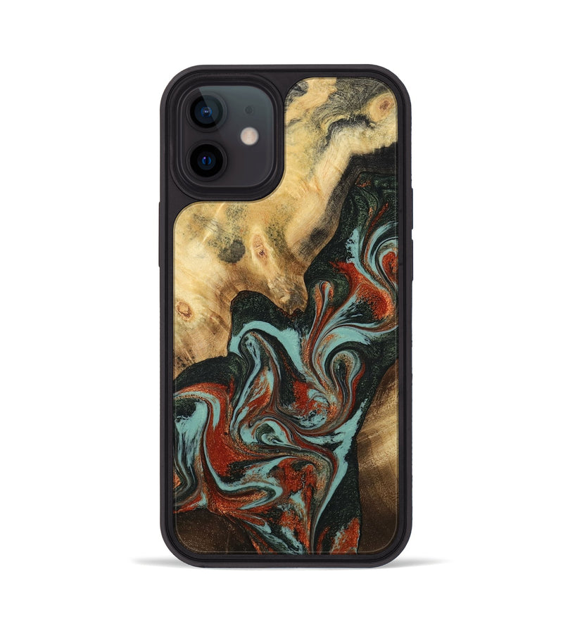 iPhone 12 Wood Phone Case - Meir (Green, 782215)