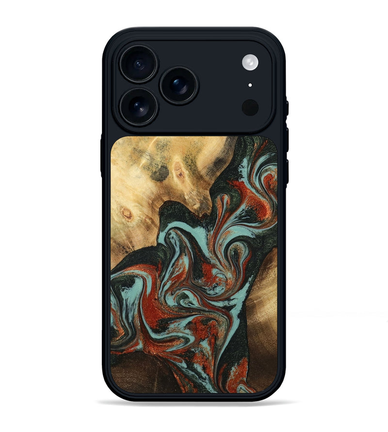 iPhone 17 Pro Max Wood Phone Case - Meir (Green, 782215)