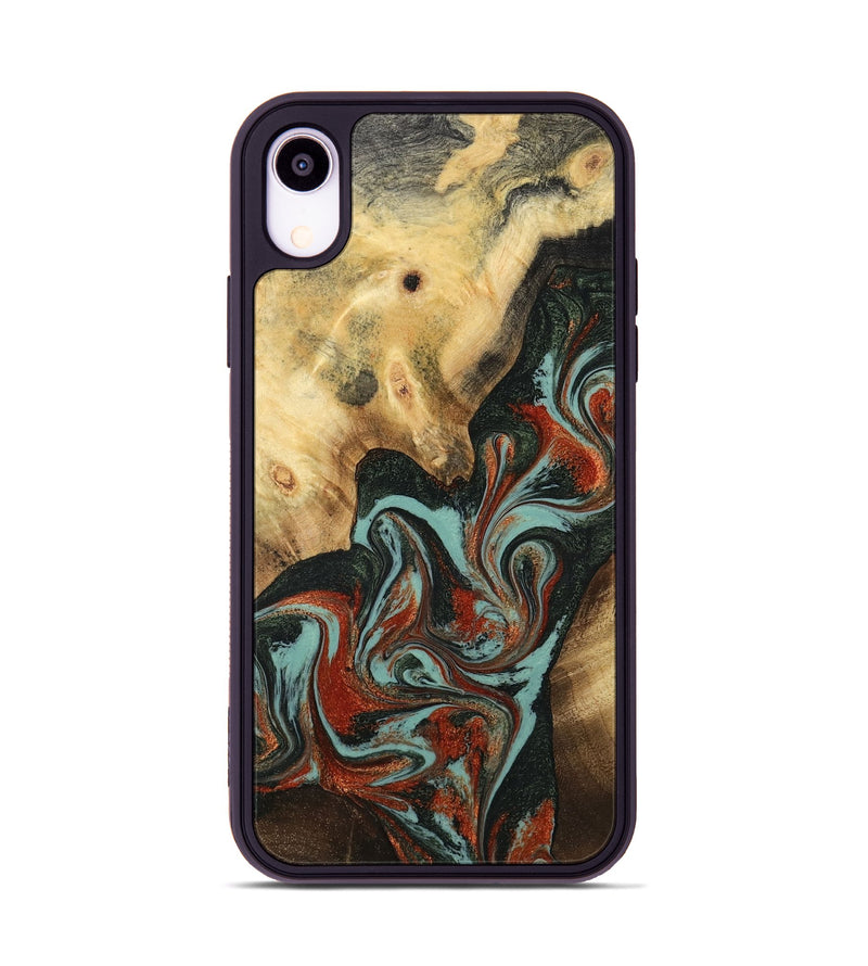 iPhone Xr Wood Phone Case - Meir (Green, 782215)