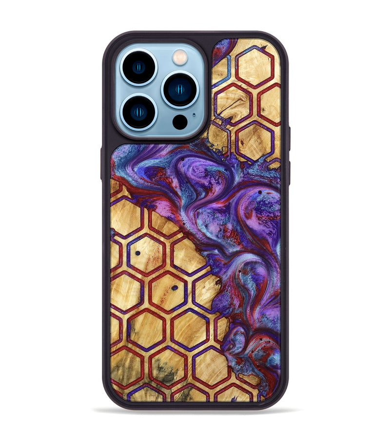 iPhone 14 Pro Max Wood Phone Case - Yasmeen (Pattern, 782223)