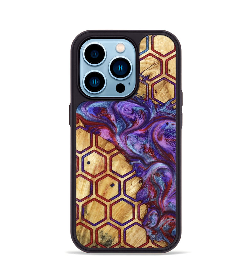 iPhone 14 Pro Wood Phone Case - Yasmeen (Pattern, 782223)