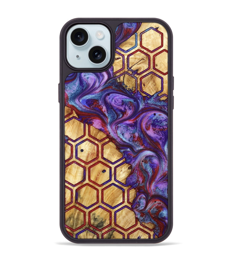iPhone 15 Plus Wood Phone Case - Yasmeen (Pattern, 782223)