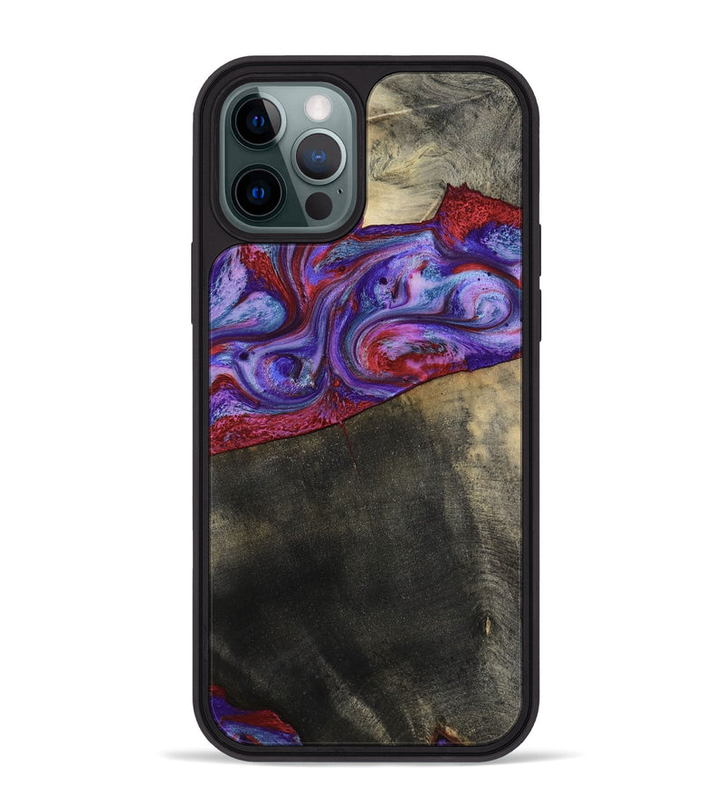 iPhone 12 Pro Max Wood Phone Case - Candice (Purple, 782284)
