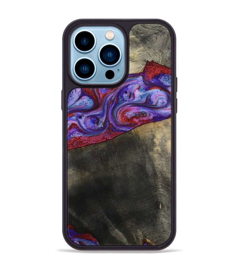 iPhone 14 Pro Max Wood Phone Case - Candice (Purple, 782284)
