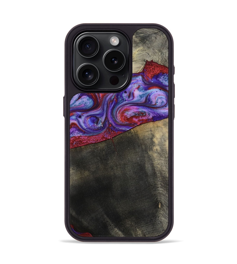 iPhone 15 Pro Wood Phone Case - Candice (Purple, 782284)