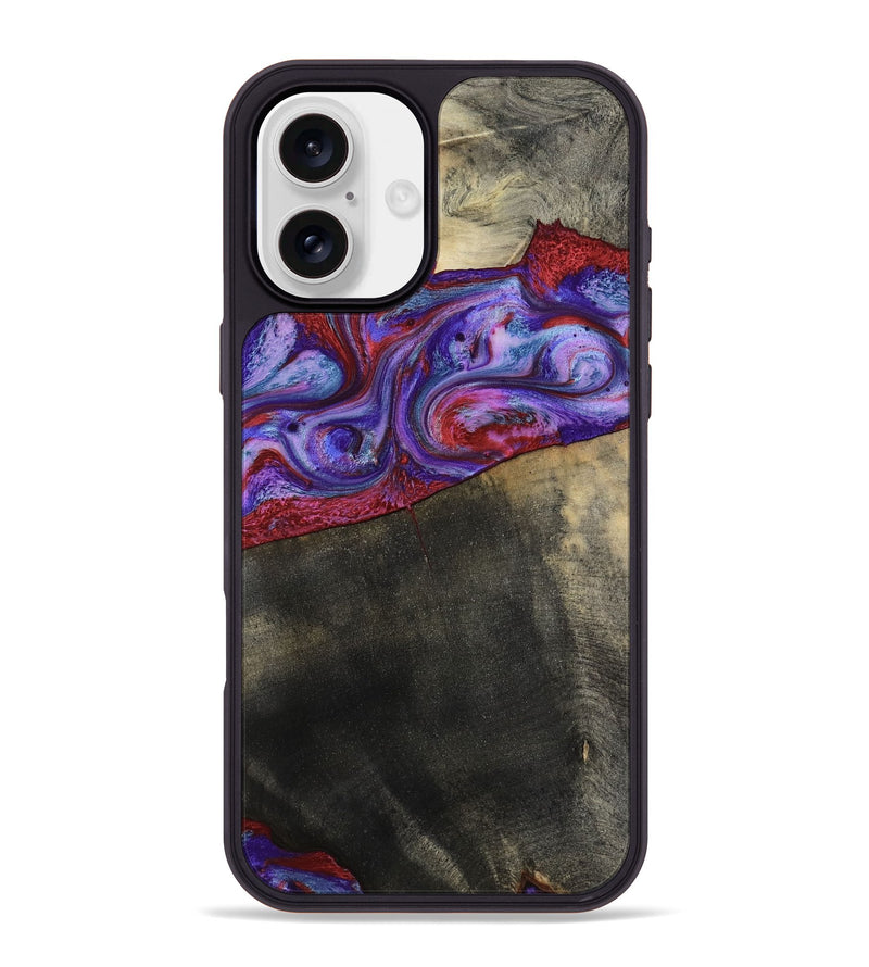 iPhone 16 Plus Wood Phone Case - Candice (Purple, 782284)