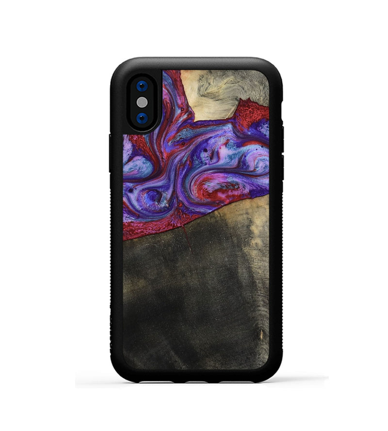 iPhone Xs Wood Phone Case - Candice (Purple, 782284)