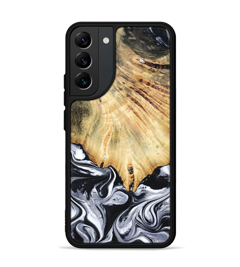 Galaxy S22 Plus Wood Phone Case - Jemma (Black & White, 782289)
