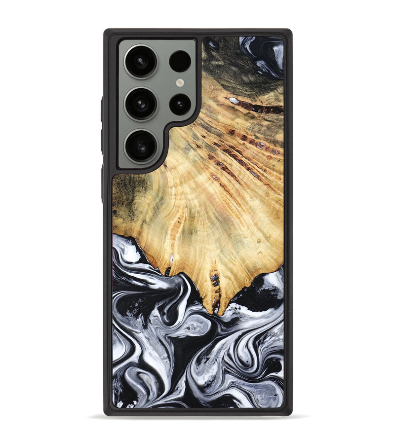 Galaxy S23 Ultra Wood Phone Case - Jemma (Black & White, 782289)